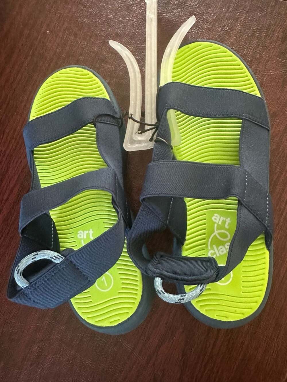 Art Class Boys Sport Sandals Navy Green Size 1